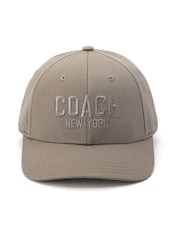 COACH Grey Embroidered Baseball 100% Cotton Hat - Image 1 of 4