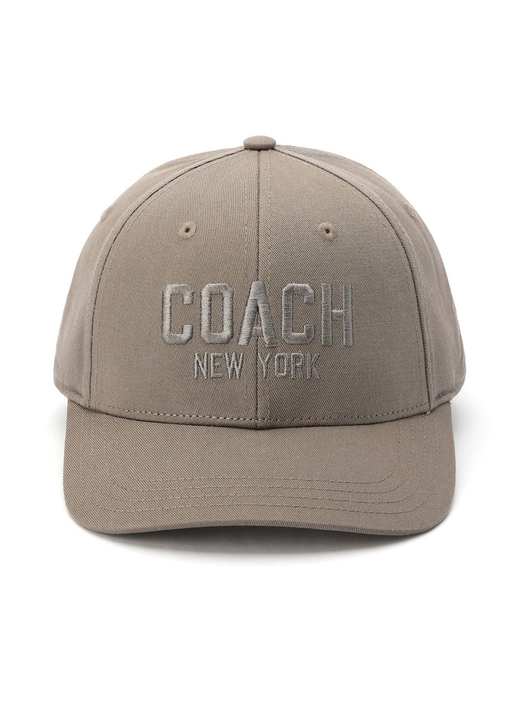 COACH Grey Embroidered Baseball 100% Cotton Hat - Image 1 of 4 COACH Grey Embroidered Baseball 100% Cotton Hat - Image 1 of 4