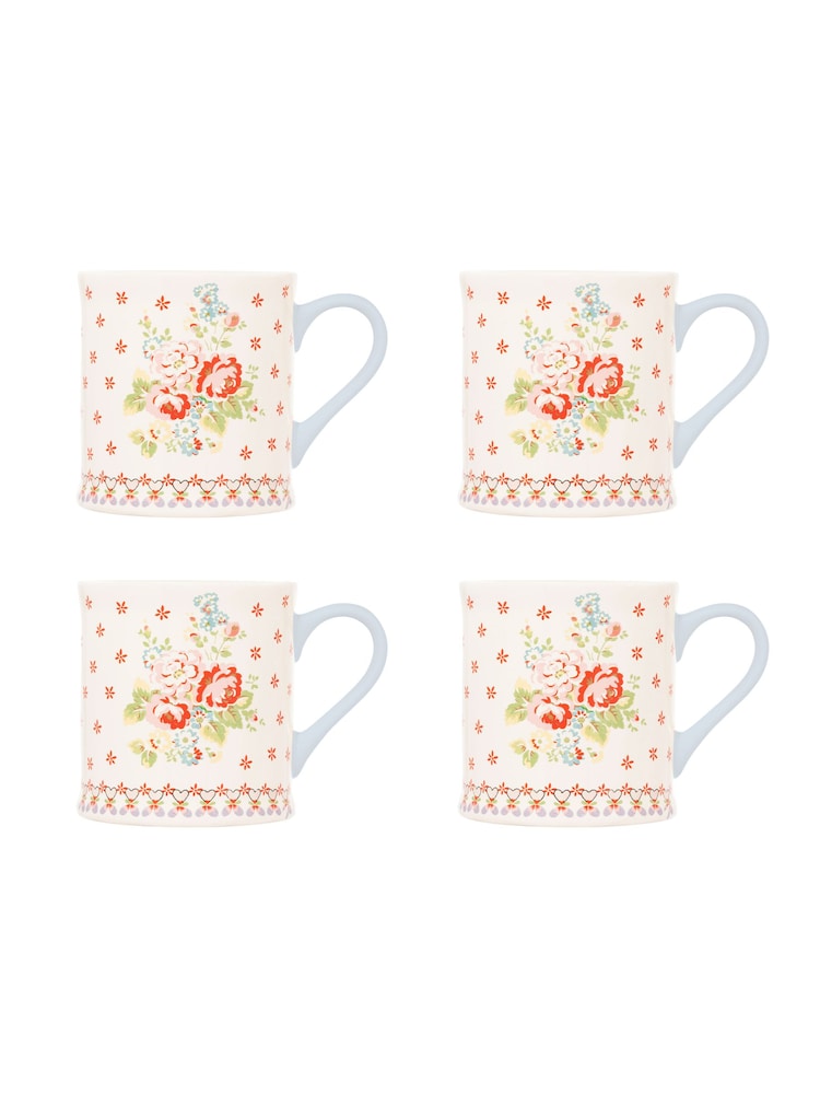Cath Kidston Cream Mollie Mug Set Of 4 - Image 2 of 4