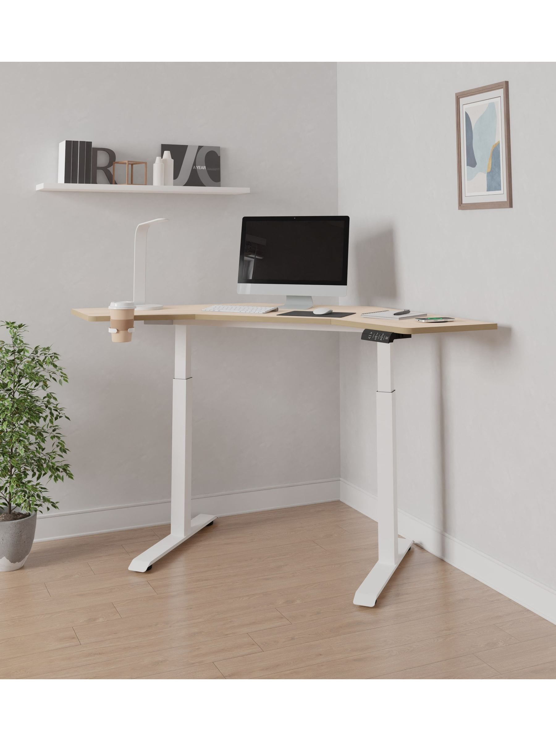 Buy Koble Ash Gino Corner Height Adjustable Desk from the Next UK online shop