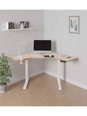Koble Ash Gino Corner Height Adjustable Desk - Image 3 of 6