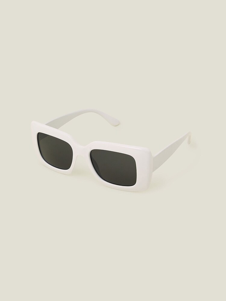 Accessorize White Soft Square Frame Sunglasses - Image 1 of 3