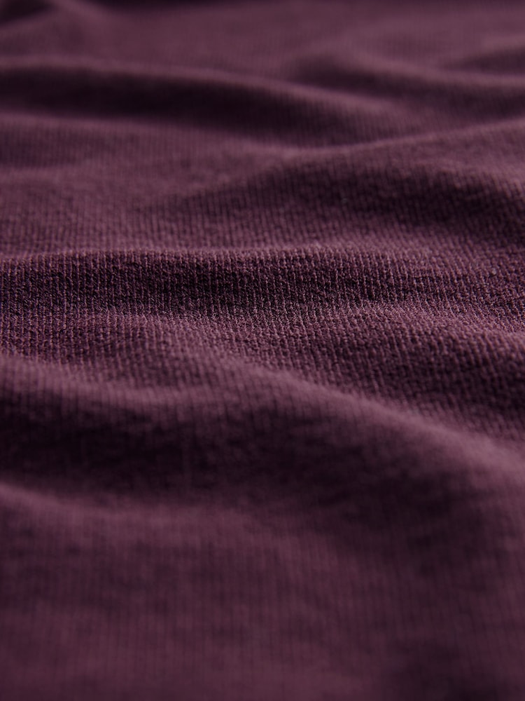 Burgundy Red Long Sleeve Asymmetric Gathered Top - Image 7 of 8