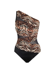 Miraclesuit Purple Tummy Control Network Jena Swimsuit - Image 5 of 5