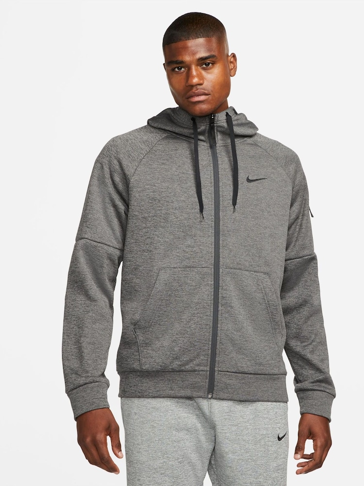 Nike Grey Therma FIT Zip-Up Training Hoodie - Image 7 of 14