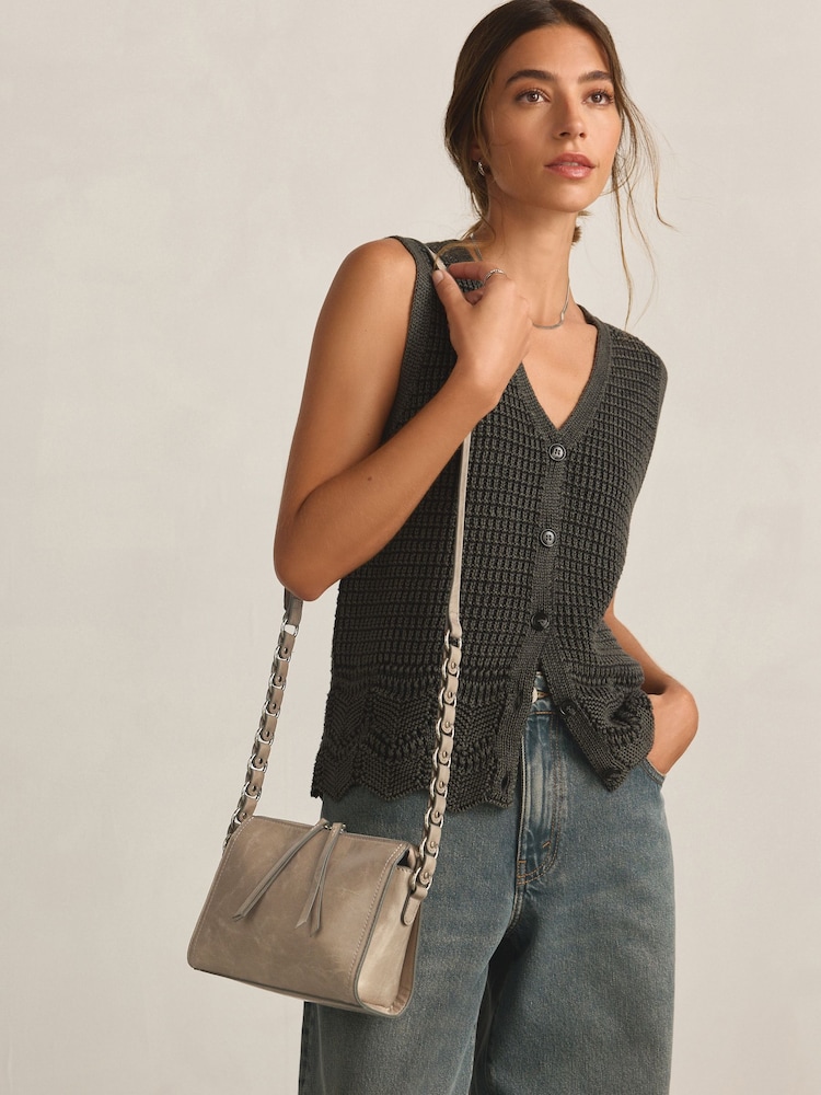 Grey Utility Cross-Body Bag - Image 1 of 9