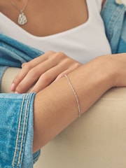 Sterling Silver Twisted Chain Bracelet - Image 1 of 6