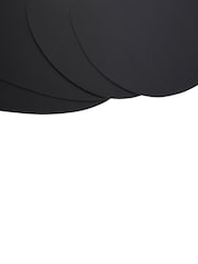 Maison by Premier Black Catlins Pebble 4 Pack Leather Placemats - Image 4 of 4