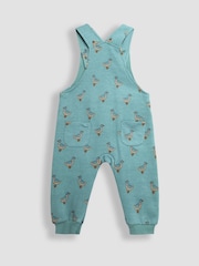 JoJo Maman Bébé Blue Duck Print Dungarees & Top Set - Image 2 of 6