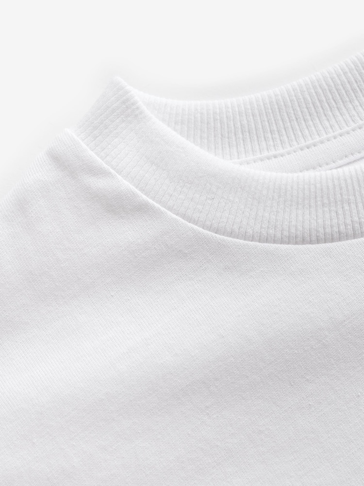 White Disco Smile Relaxed Fit 100% Cotton Short Sleeve Graphic T-Shirt (3-16yrs) - Image 8 of 8