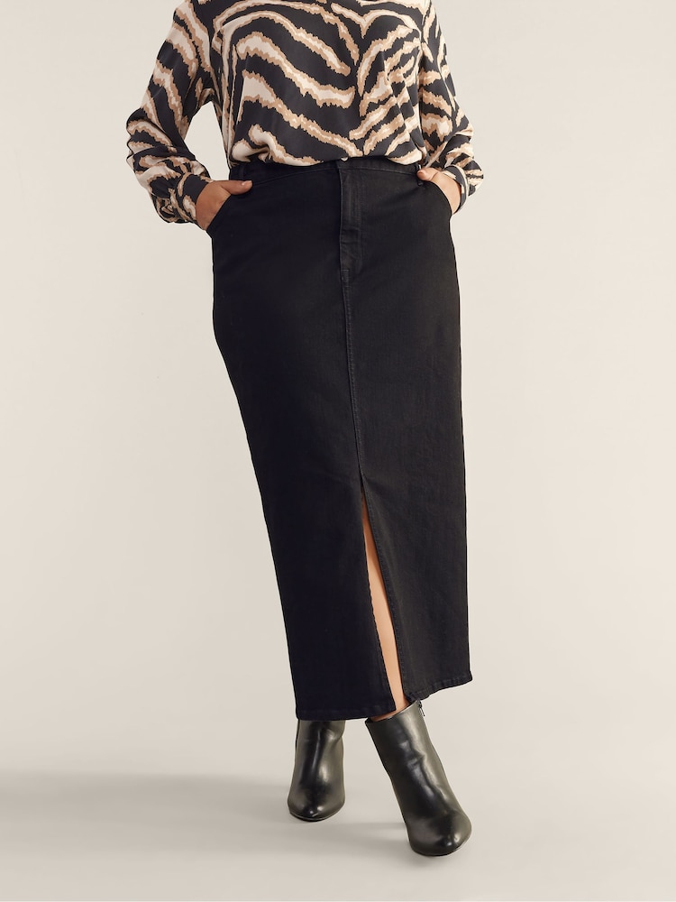 Schwarz - Evans Jeansrock - Bild 1 von 4