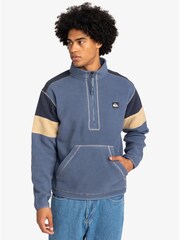 Quiksilver Blue Clean Coast Borg Quarter Zip Fleece Jacket - Image 1 of 7