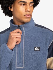 Quiksilver Blue Clean Coast Borg Quarter Zip Fleece Jacket - Image 5 of 7