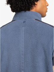 Quiksilver Blue Clean Coast Borg Quarter Zip Fleece Jacket - Image 6 of 7