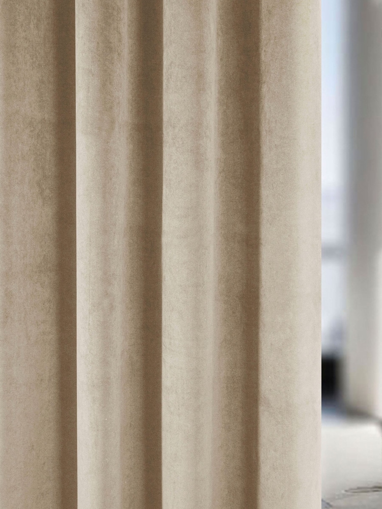 Enhanced Living Cream Thermal Blackout Hampton Readymade Curtains - Image 2 of 4