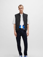 HUGO Blue Dark Wash Slim Fit Stretch Denim Jeans - Image 2 of 5