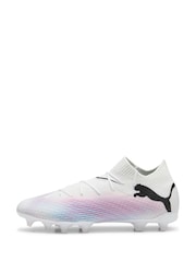 Puma White Kids Future 7 Pro Fg/Ag Unisex Football Boots - Image 1 of 6