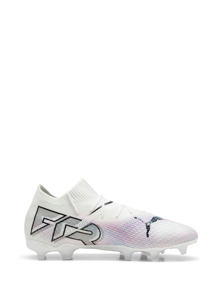 Puma White Kids Future 7 Pro Fg/Ag Unisex Football Boots - Image 2 of 6