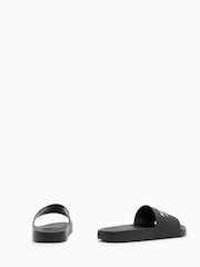AllSaints Black Underground Sliders - Image 3 of 5