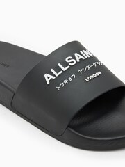 AllSaints Black Underground Sliders - Image 5 of 5