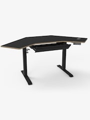 Koble Black Gino Corner Height Adjustable Desk With Drawer - Image 2 of 2