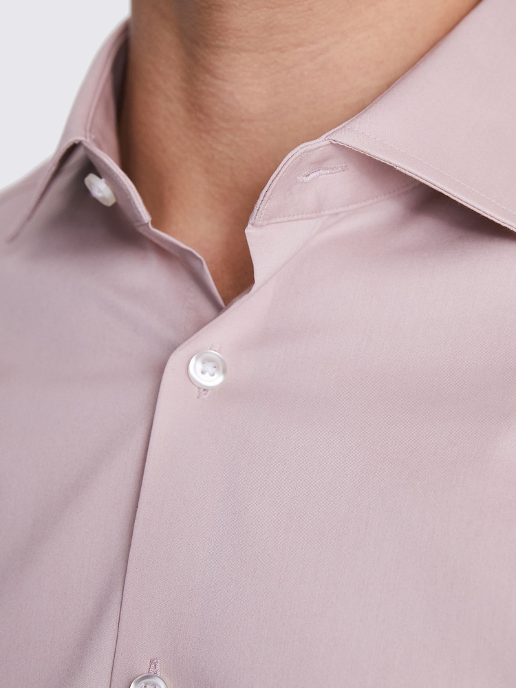 MOSS Pink Slim Stretch Shirt - Image 2 of 3