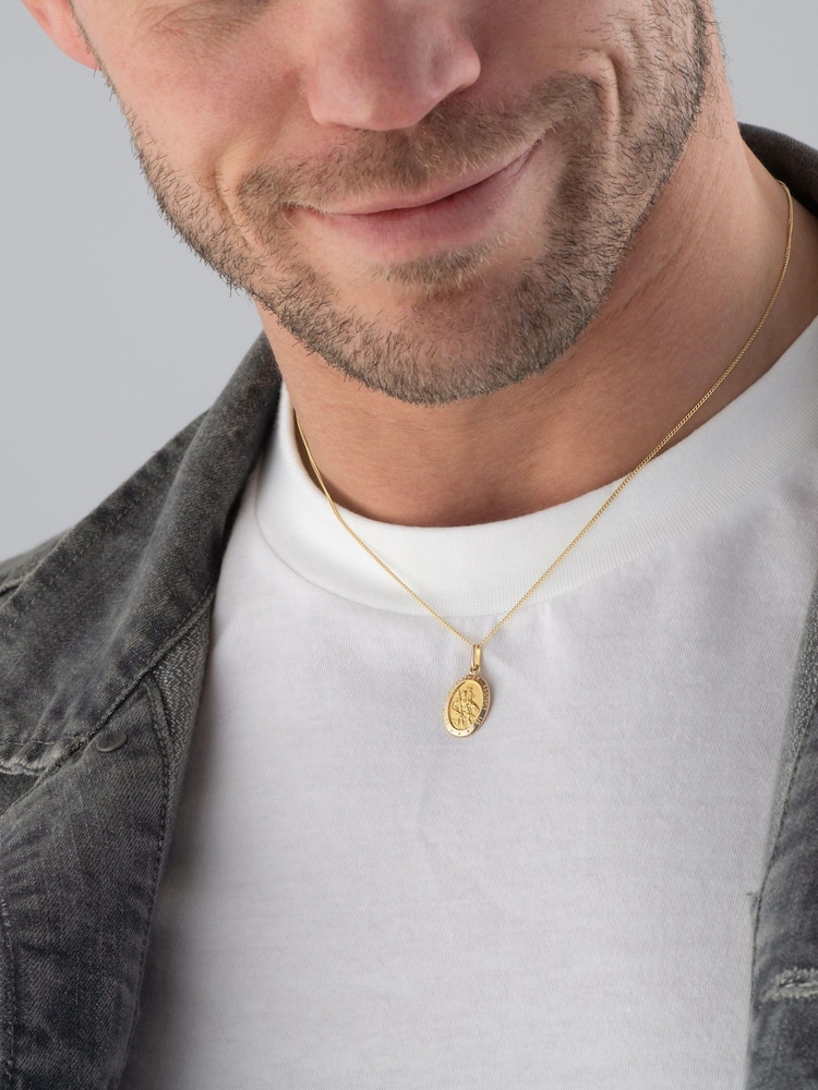 Beaverbrooks 9ct Yellow Gold Saint Christopher Pendant - Image 2 of 3