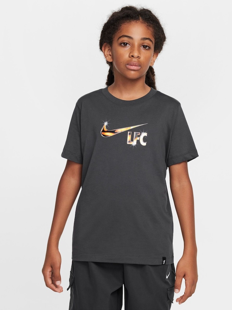 Nike Grey Liverpool FC Swoosh Graphic T-Shirt - Image 1 of 5