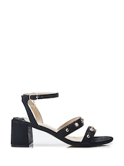 Moda in Pelle Morrila Two Part Pearl Detail Block Sandals - Image 1 of 4