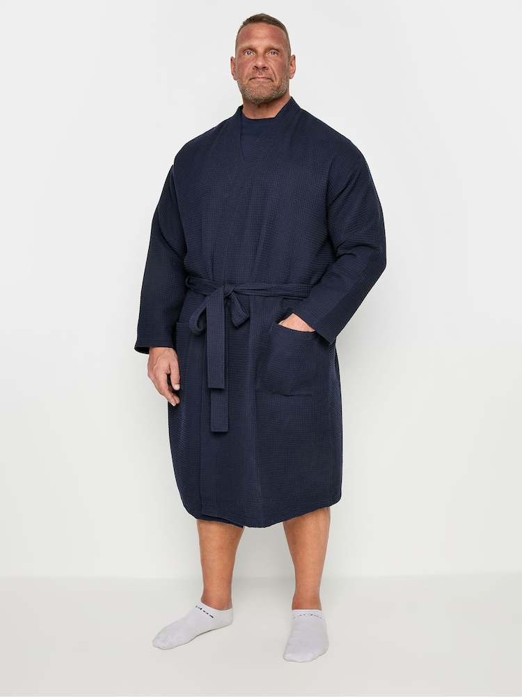 BadRhino Big & Tall 100% Cotton Waffle Dressing Gown - Bild 1 von 4 BadRhino Big & Tall 100% Cotton Waffle Dressing Gown - Bild 1 von 4