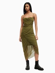 AllSaints Green Ulla Dress - Image 1 of 6