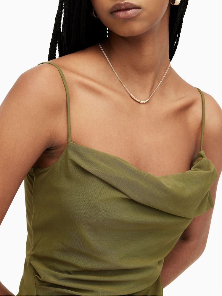 AllSaints Green Ulla Dress - Image 4 of 6