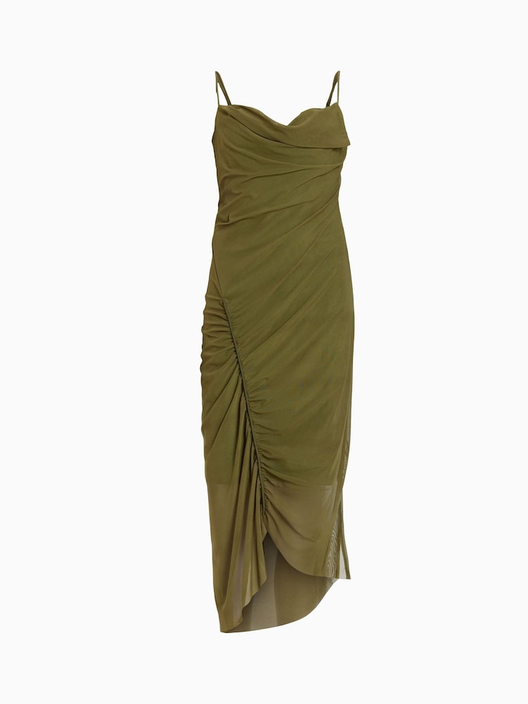 AllSaints Green Ulla Dress - Image 6 of 6