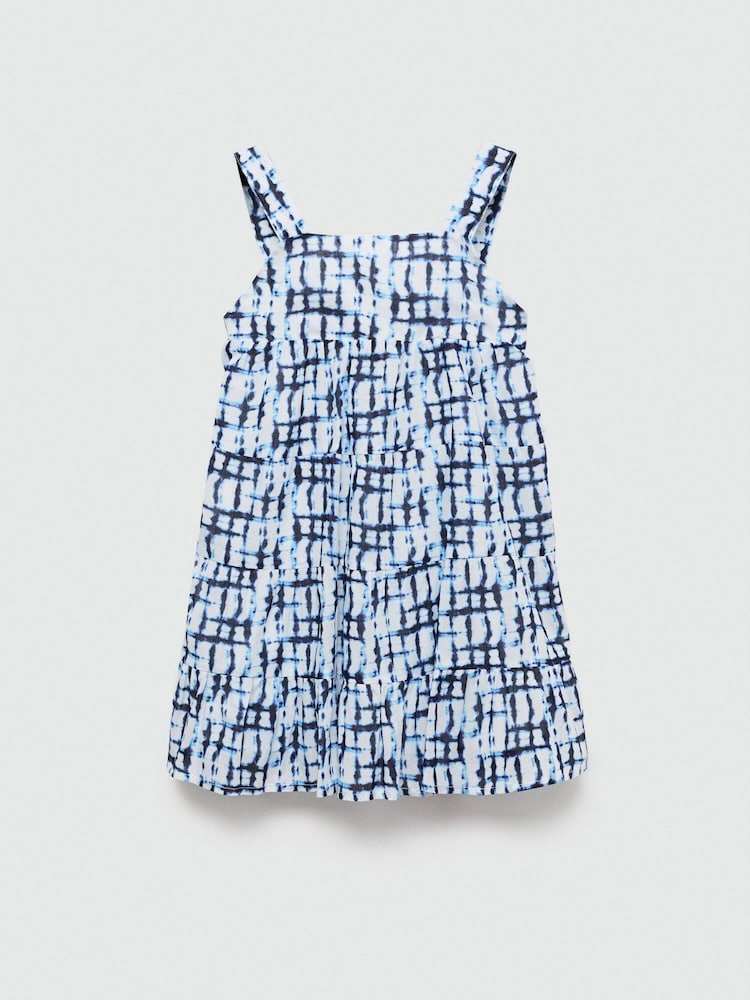 Mango Blue Tie-Dye Print Dress - Image 2 of 3