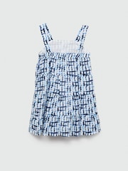 Mango Blue Tie-Dye Print Dress - Image 3 of 3