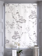 Grey Floral Made to Measure 100% Cotton Roman Blind - Image 5 of 6