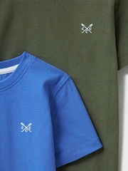 Crew Clothing Green 100% Cotton T-Shirts 2 Pack - Image 2 of 5