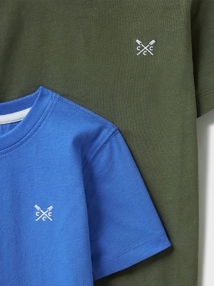 Crew Clothing Green 100% Cotton T-Shirts 2 Pack - Image 2 of 5