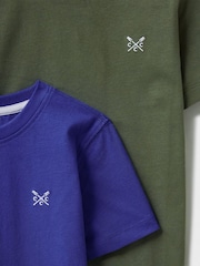 Crew Clothing Green 100% Cotton T-Shirts 2 Pack - Image 3 of 5