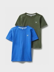 Crew Clothing Green 100% Cotton T-Shirts 2 Pack - Image 4 of 5