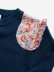 Cath Kidston Navy Ditsy Patchwork 100% Cotton Jumper - Image 11 of 12