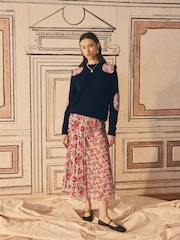 Cath Kidston Navy Ditsy Patchwork 100% Cotton Jumper - Image 2 of 12