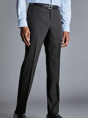 Charles Tyrwhitt Grey Slim Fit Ultimate Performance Trousers - Image 1 of 4