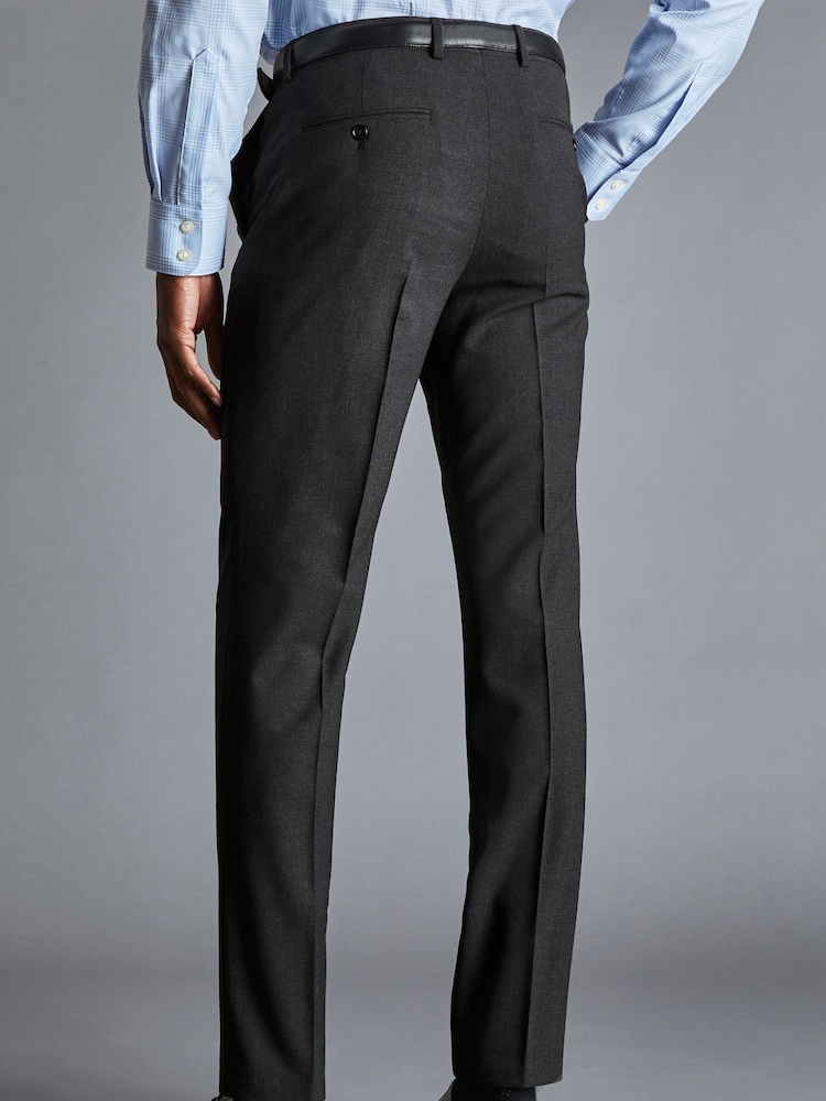 Charles Tyrwhitt Grey Slim Fit Ultimate Performance Trousers - Image 2 of 4