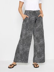 M&Co Black Petite Wide Leg Trousers - Image 1 of 5