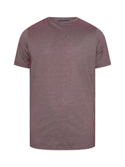 BadRhino Big & Tall Red 100% Cotton Chest Stripe T-Shirt - Image 2 of 3