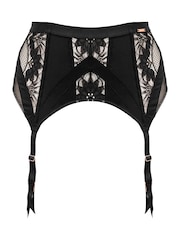 Pour Moi Black India Gatsby Lace Deep Suspender Belt - Image 3 of 4