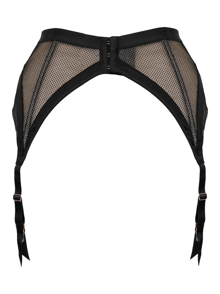 Pour Moi Black India Gatsby Lace Deep Suspender Belt - Image 4 of 4