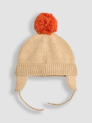 JoJo Maman Bébé Natural Appliqué Bobble Hat - Image 2 of 3