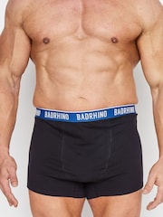 BadRhino Big & Tall Black 100% Cotton Waistband Boxers 3 Pack - Image 4 of 4